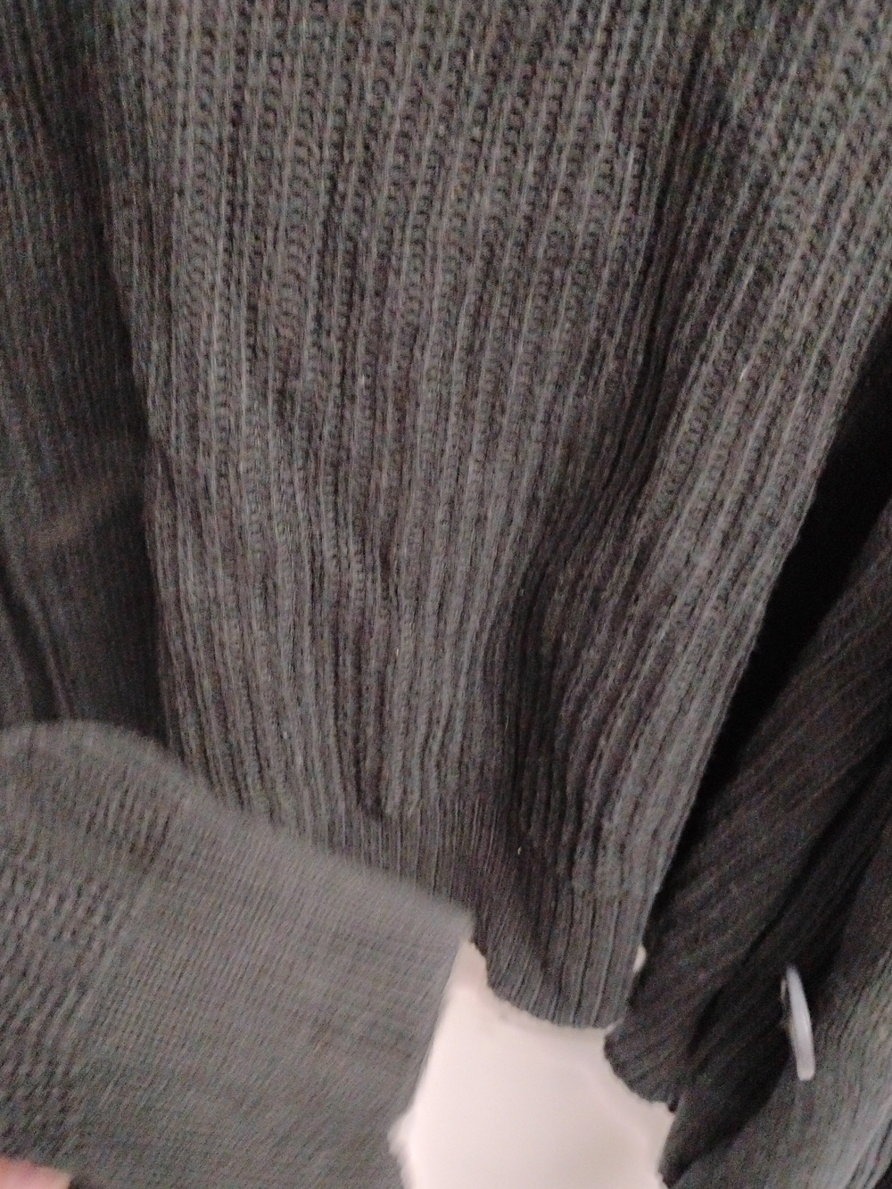 Universal Thread Black Ribbed Button-Front Cardigan - Picture 4 of 5